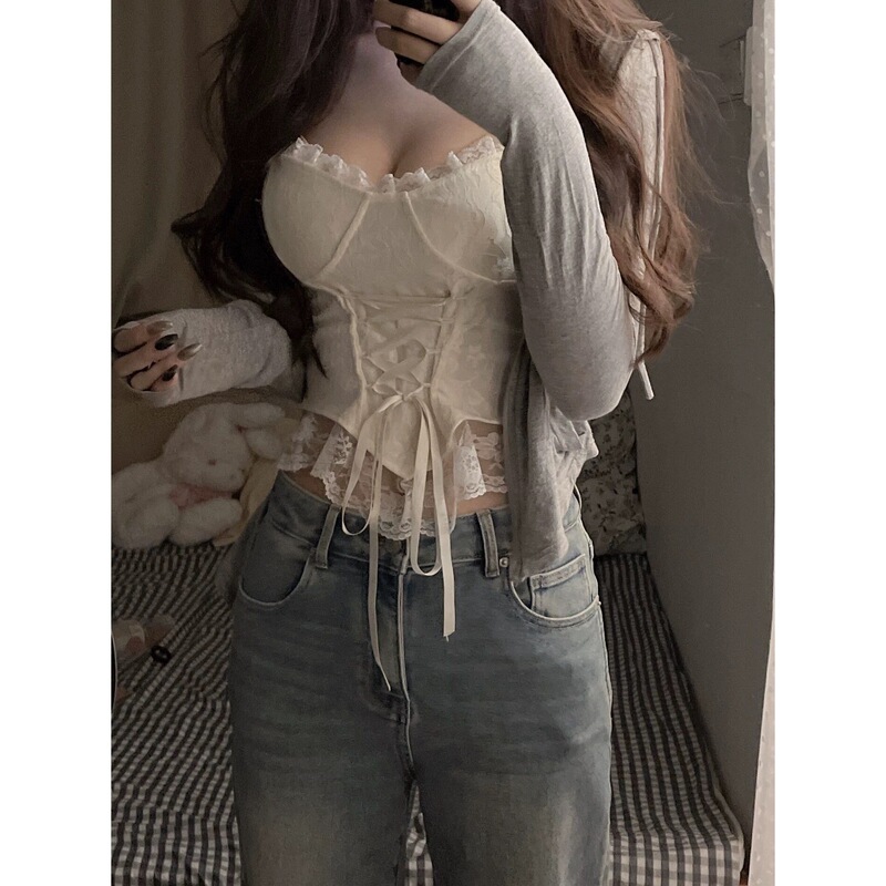 Plus-Size American-Style Lace Camisole for Women, New Summer Design, Sexy and Sweet, with a Pure and Alluring Look, Suitable for Both Inner and Outer Wear
