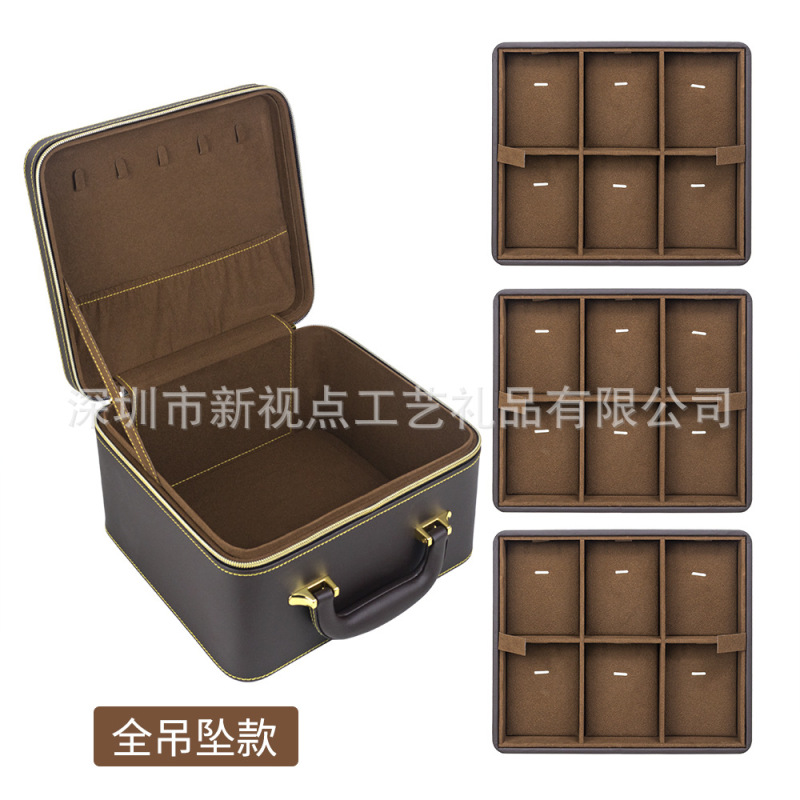 軽豪華手提げアクセサリーケースブレスレット指輪ピアスネックレスアクセサリー化粧台学生収納ケースイヤリングアクセサリーケース|undefined