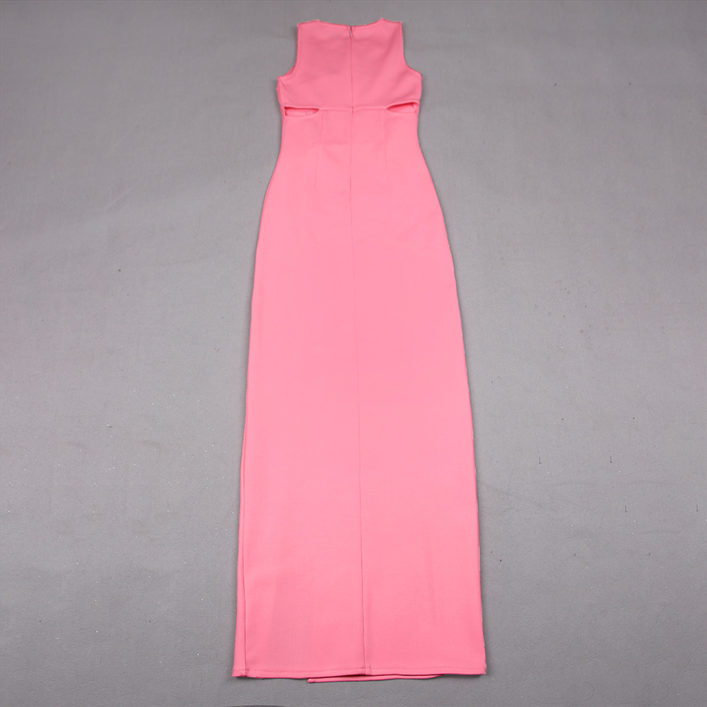 Pink Color Maxi Dress For Women 