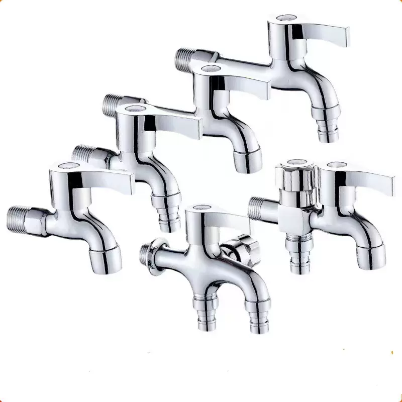 外贸304不锈钢家用4分洗衣机合金水嘴铜双用快开拖把池加长水龙头