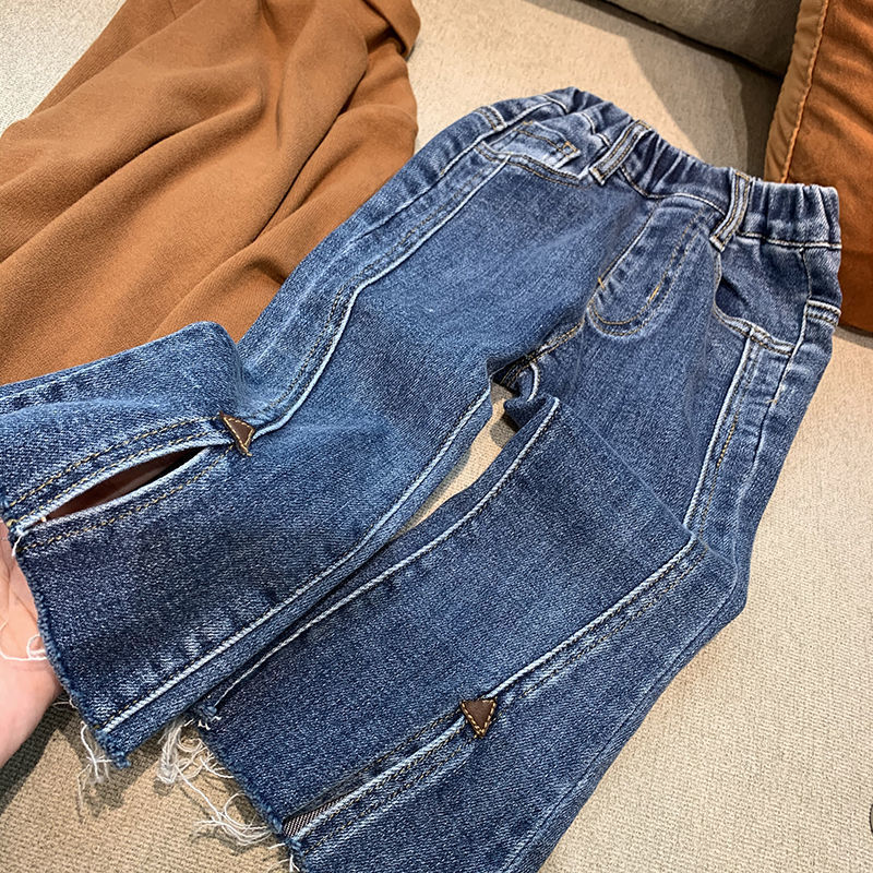 2026 primavera y otoño nuevos jeans de chicas extranjeras para bebés pantalones largos para niños coreanos image 2