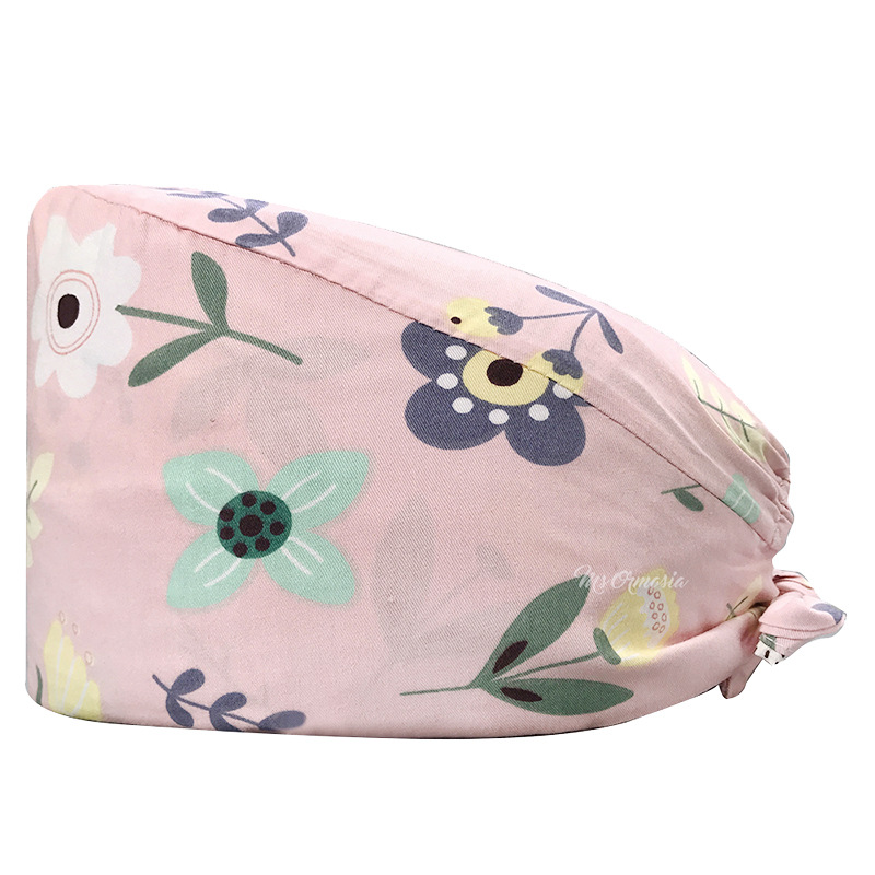 Nuevo lindo pequeño Panda de dibujos animados lindo patrón niña enfermera sombrero quirúrgico tapa de trabajo sombrero Tapa Protectora