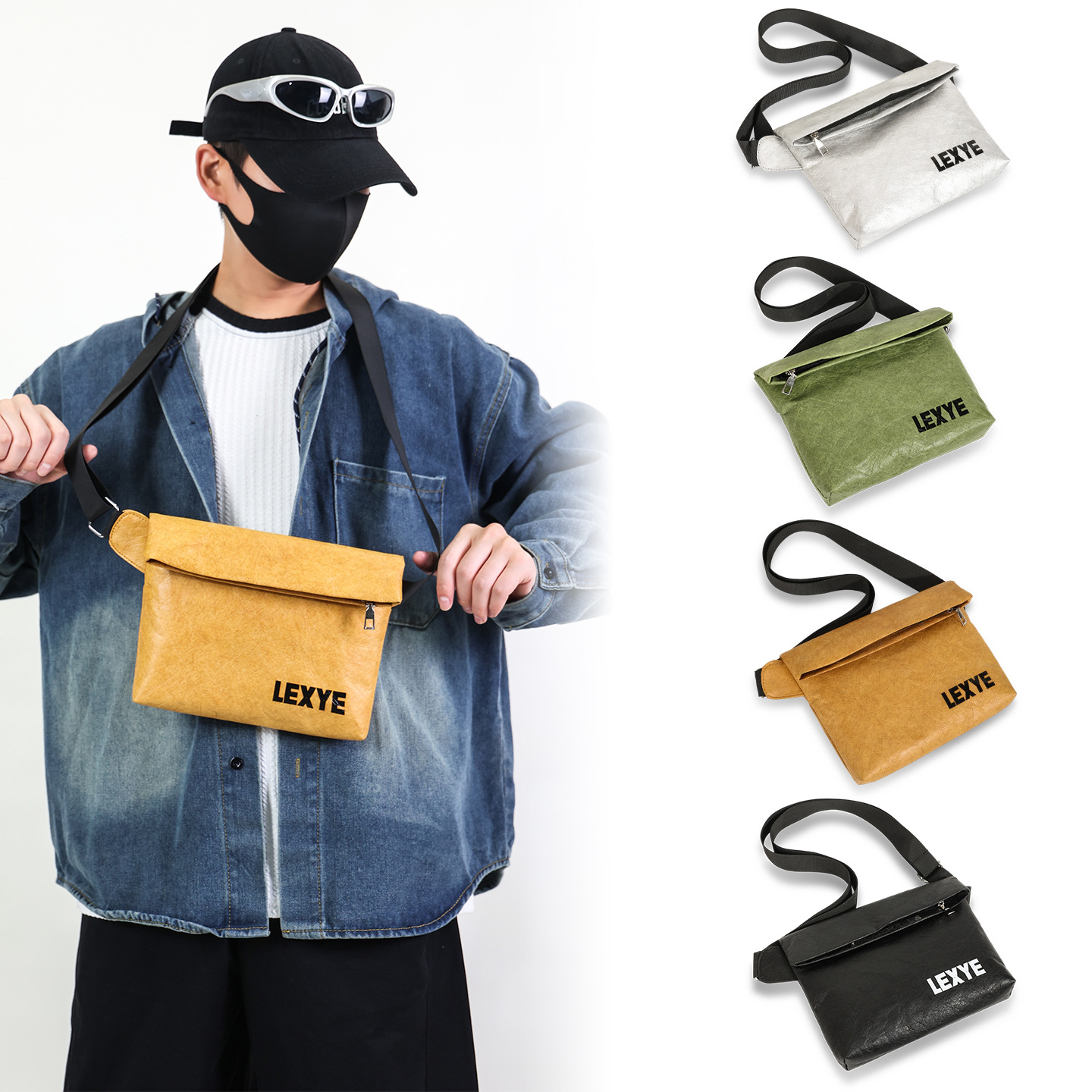 001 2025 Men's Simple Fashion Chest Trendy Brand Large Capacity Outdoor Sports Unisex Crossbody Single Shoulder Bag Niche_voghion.com
