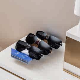 跨境厂家直供新款男款金属偏光太阳镜无框眼镜驾驶骑行方框墨镜女