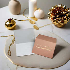 高档卡片印刷   节日贺卡  评价卡  外贸  英文售后卡对折 烫金