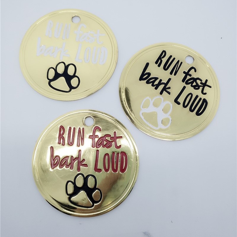 可做带入色填油点漆带颜色吊 圆形刻字挂牌 夸张儿童书包标识牌铭