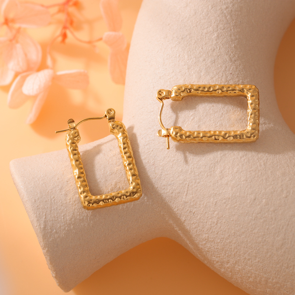 Pendientes de acero inoxidable estilo europeo, minimalista y ligero