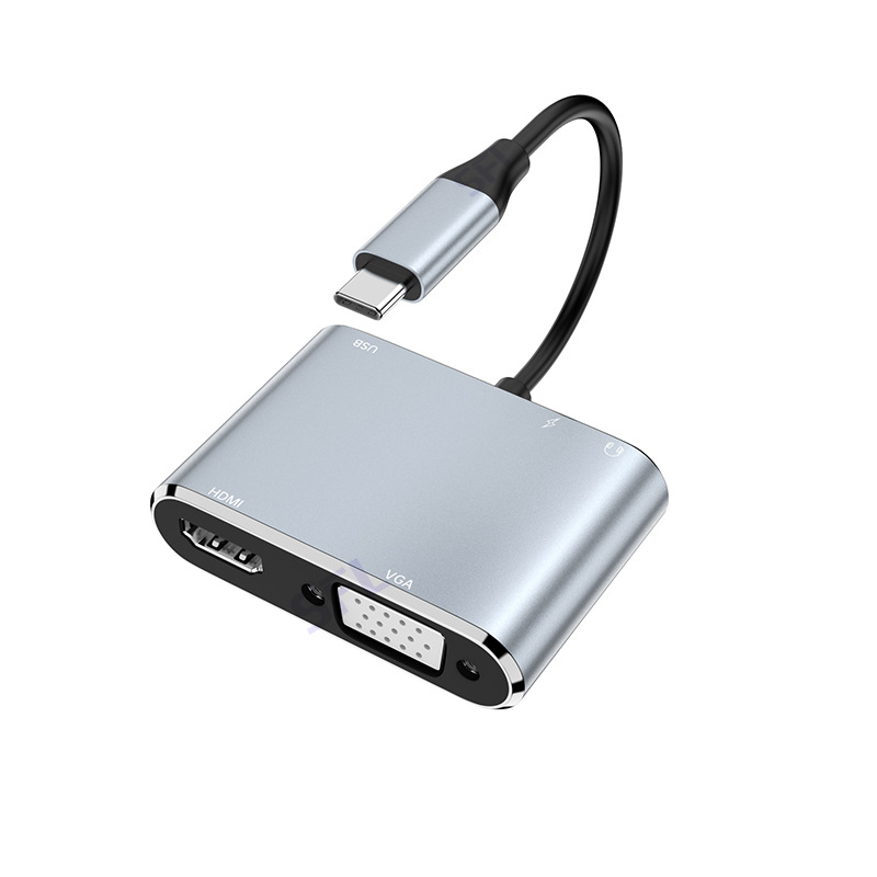 3.1 to HDMI VGA laptop converter PD fast charging USB3.0 audio TYPE-C docking station five-in-one
