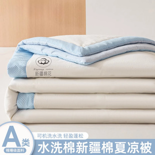 2025 New Xinjiang Cotton Summer Quilt Summer Cool Quilt 100 Pure Cotton Machine Washable Summer Single Air-Conditioned Quilt Core