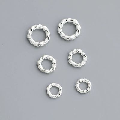 s925 Sterling Silver Twist Zərgərlik ara hissələri