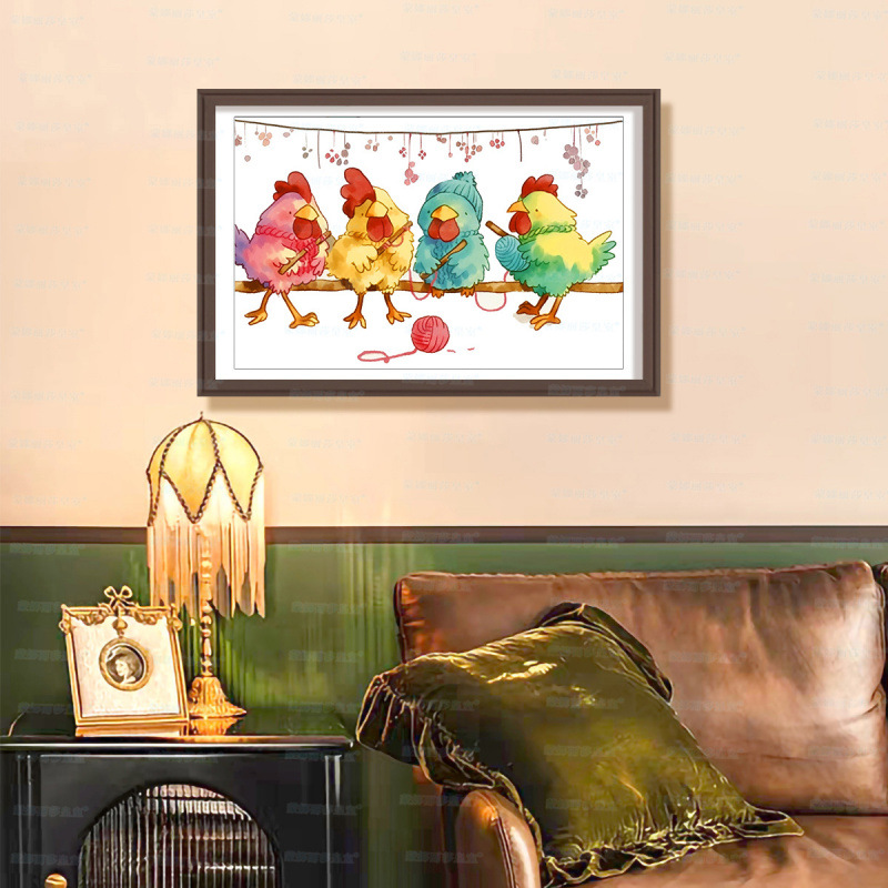 Mona Lisa Royal Cross-stitch suéter trenzado nuevo moderno minimalista animación de dibujos animados para niños bordado a mano image 6