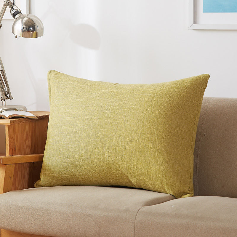 北欧抱枕套靠垫不含芯靠背家用亚麻靠枕客厅沙发垫长方形
