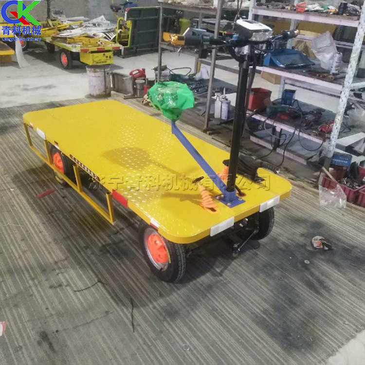 小型电动工具车 路桥工程电动平板运输车 座驾式前进后退车