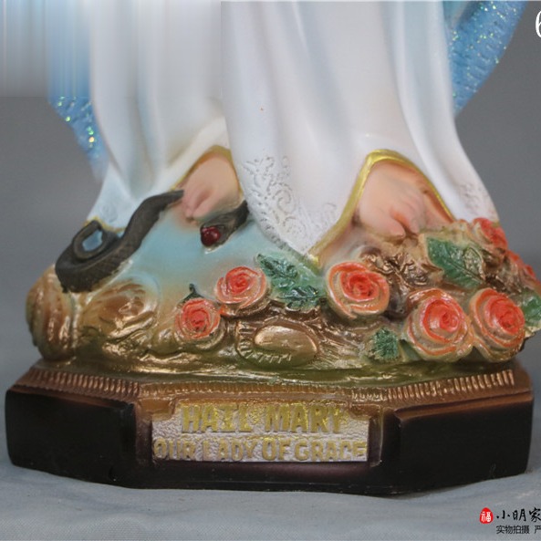 60cm con sombrero flor de la Inmaculada Concepción de la Virgen María Mirando la Estatua de la Luz Decoración de la Estatua de la Casa de la Iglesia Salón