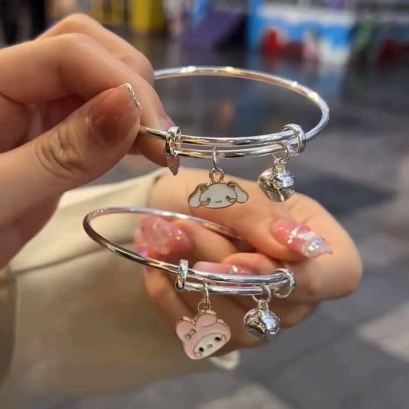 Браслет (Sanrio) Charm My Melody с колокольчиком, милый Korean-style для девушек регулируется, 9 см