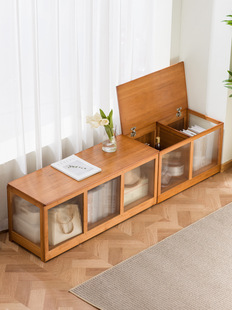 Sliding Door Bay Window Storage Cabinet Bedroom Balcony Low Cabinet Flip Door Long Tatami Cube Floor Cabinet Can Be Sat on