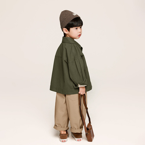 Chuangguo Children's Apparel Boys' Autumn Outerwear New Children's Spring and Autumn Top Long Sleeve Middle and Small Children Korean Style Loose Jacket