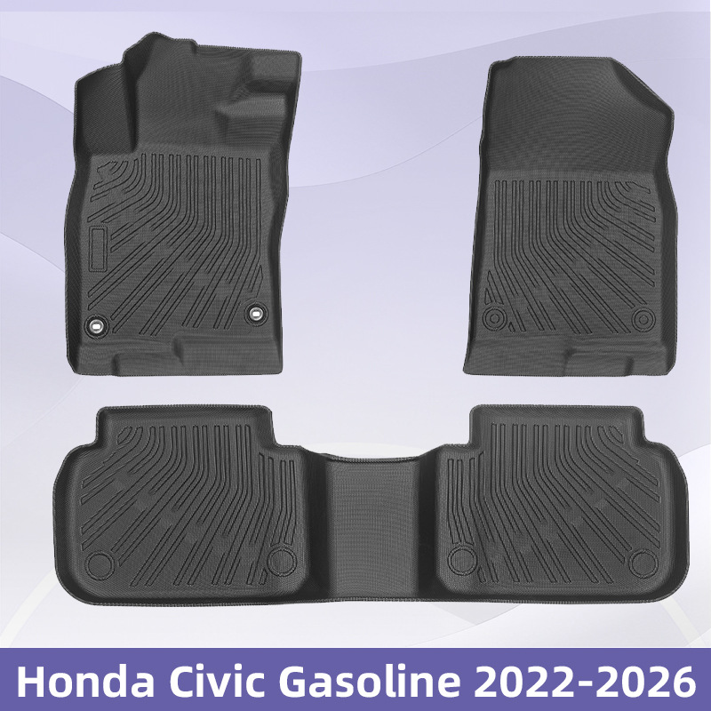 Aplicable a Honda Civic Fuel 2022 - 2026 TPE Foot Pad 3D All-Weather Material Cojín del maletero
