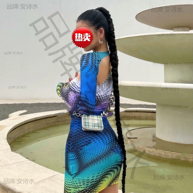 Braid Props, Wigs, Braids, Extra-Long Photo European and American Wigs, Ponytail Powder, Boxing Twists, Wind-Locked Hair