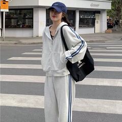 时尚休闲运动卫衣卫裤套装女春秋气质穿搭两件套裤装