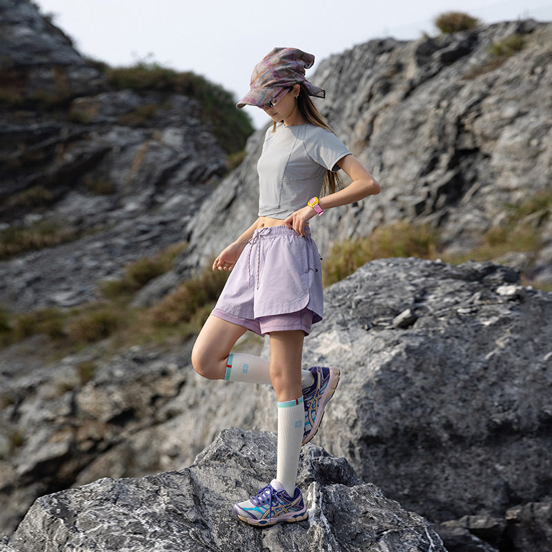 2026 Summer New Outdoor Versatile Mountain Style Color-Blocking Two-In-One Shorts for Women, Loose Running Cross-Border Three-Quarter Shorts for Women 2026 Summer New Outdoor Versatile Mountain Style Color-Blocking Two-In-One Shorts for Women, Loose Running Cross-Border Three-Quarter Shorts for Women