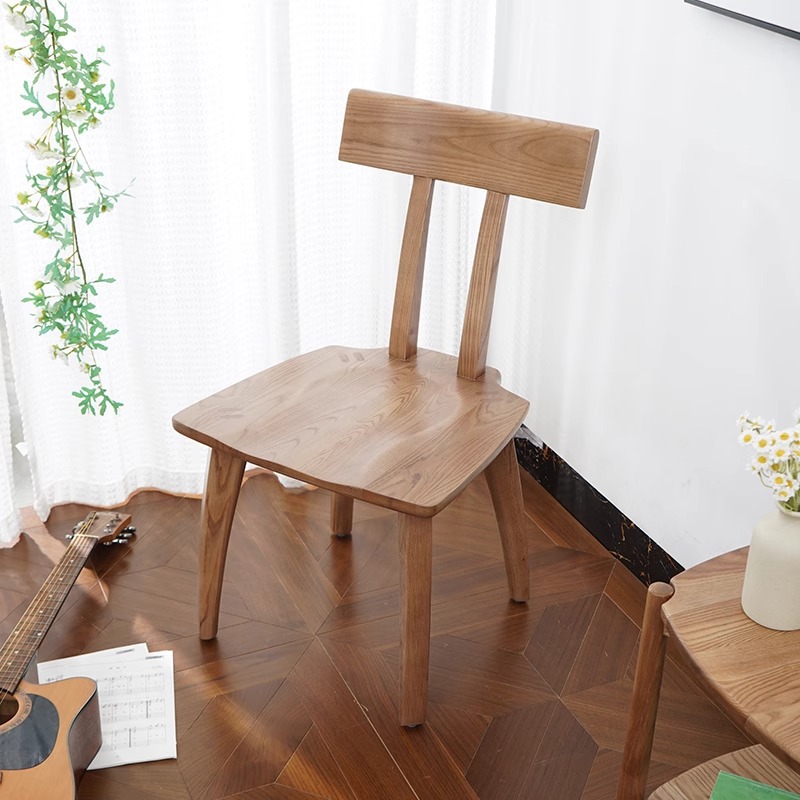 司朴白蜡木实木餐椅大板椅书椅全榫卯结构简约休闲椅民宿飞鸟椅子