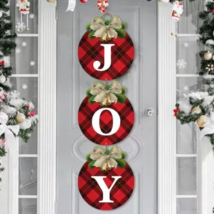 Рождественский венок JOY на дверь праздничный декор