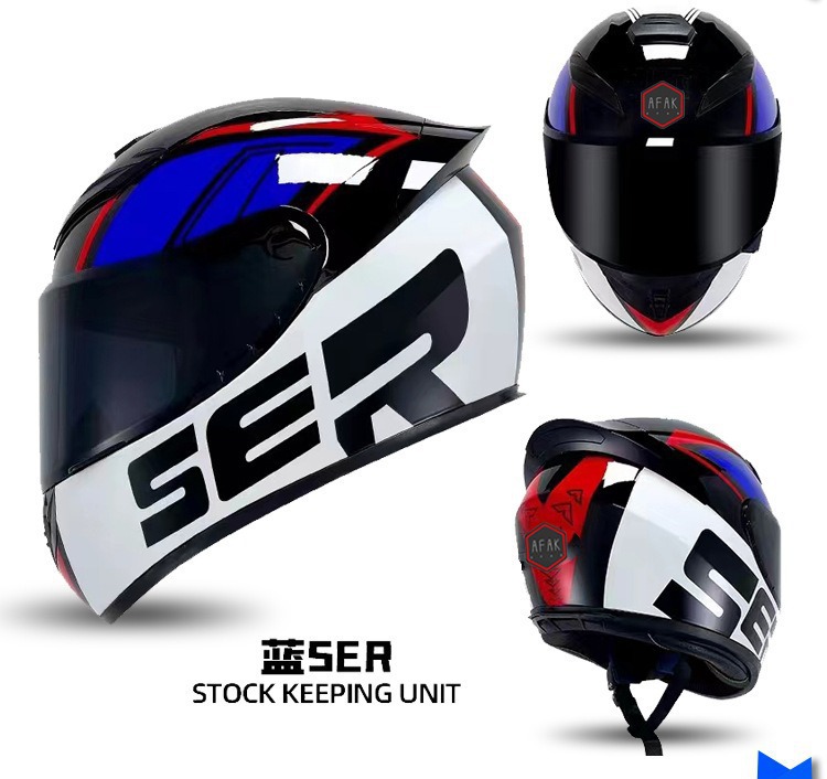 3C Helmet Certification New National Standard Men's Motorcycle Electric Vehicle Safety Helmet All-Season Universal Female Rider Personalized Motorcycle Full-Face Helmet