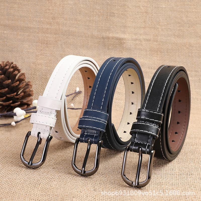 New all-Match belt for women without punching full body hollow multi-color fashion simple South Korea jeans belt wholesale