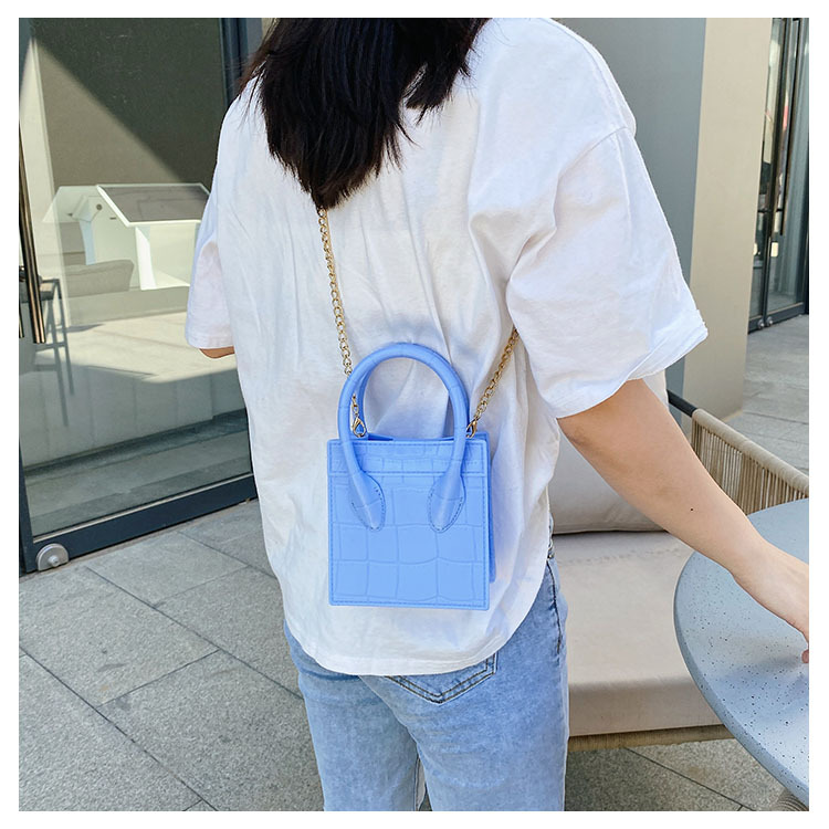 2025 Cross-border new popular smiling face bag, small square bag, fashionable and versatile chain hand bag, shoulder and crossbody jelly women's bag undefined