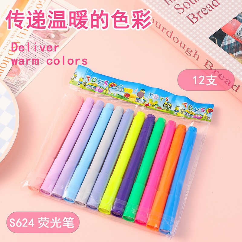 Resaltador de dopamina transfronterizo, marcador clave de dibujo de color, marcador de graffiti para estudiantes, protector ocular, resaltador de gran capacidad