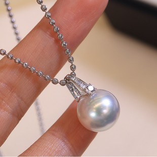 Pt900 Accessories Zircon Inlaid Pendant Reference Beads 12-13mm Without Chain Without Beads