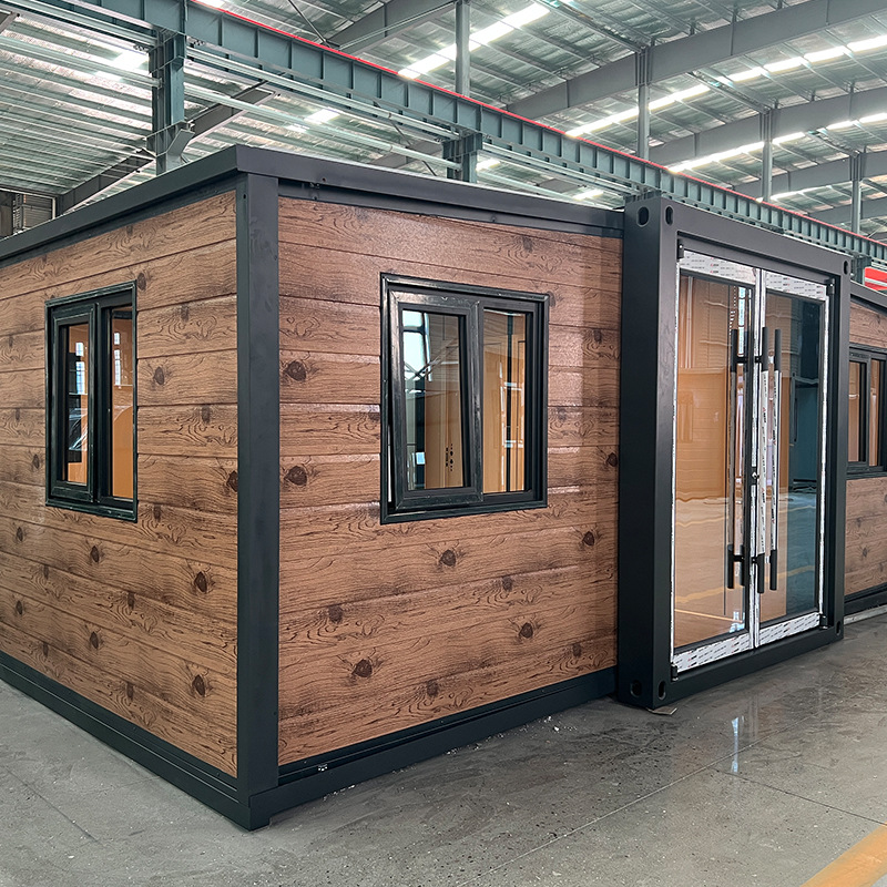 Exportación de comercio exterior móvil de 20 pies de doble ala caja de expansión de habitación caja de expansión de embalaje de montaje personalizada