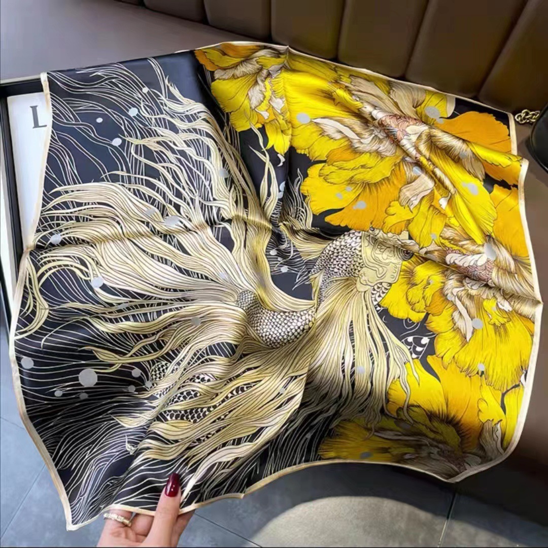 Verano nuevos productos de moda versátil delgado regalo bufandas de seda 70 bufandas cuadradas bufandas de seda bufandas decorativas bufandas bufandas para la madre al por mayor