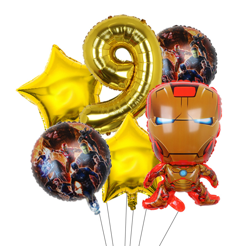 Cross-border Avengers Marvel héroe Spider-Man Hulk Capitán América redondo de aluminio de la película Globo Traje