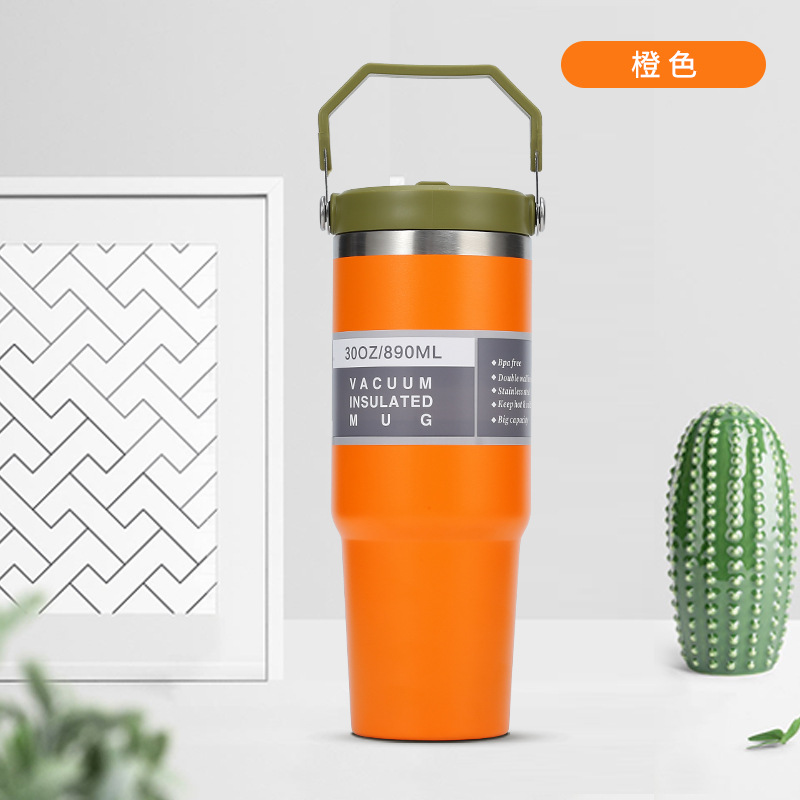 Transfronterizo al por mayor 30oz taza de coche portátil 304 taza de vacío de acero inoxidable al aire libre taza de helado portátil