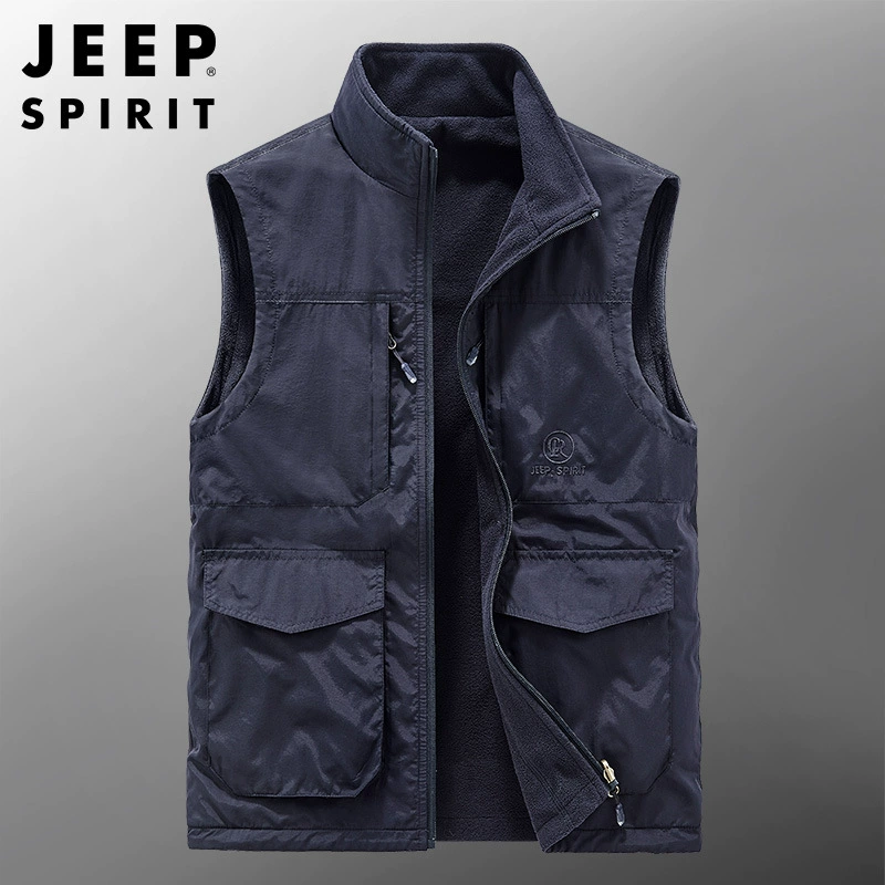 Новый мужской осенне-зимний двусторонний жилет с воротником-стойкой, большой размер, свободная поясная куртка без рукавов, мужская модная куртка 7009