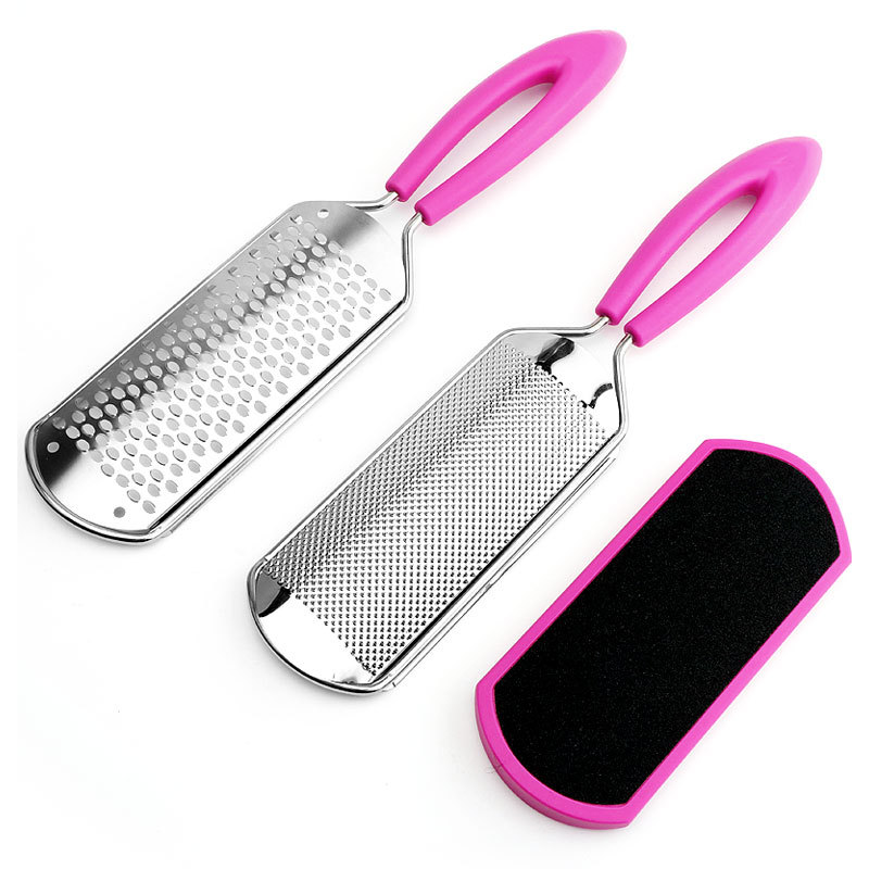 Foot scrubber for factory use, double-sided stainless steel foot file to remove dead skin and calluses, foot grinder, foot care tool, foot scrubber