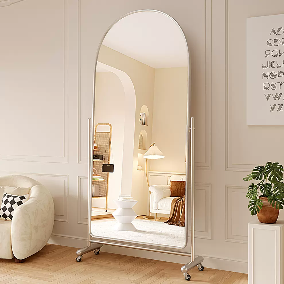 镜子全身镜可移动落地镜家用服装店试衣镜外贸跨境穿衣镜显瘦美颜