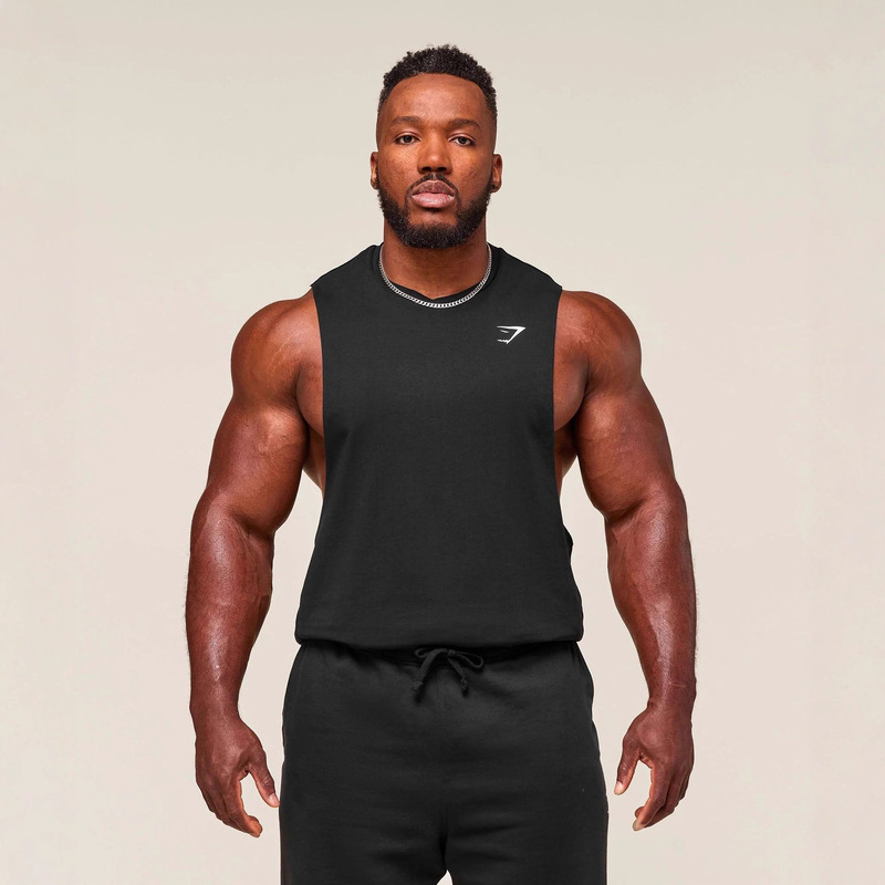 Gymshark Men's Vest Summer New Muscle Fitness Sports Vest Outdoor Running Casual Breathable Vest