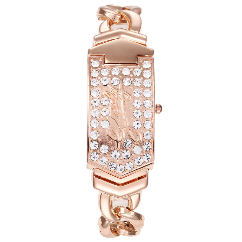 Comercio exterior nuevo estilo de diamantes de moda europea y americana Flip elegante reloj de pulsera de las mujeres reloj no mecánico reloj de cuarzo de las mujeres