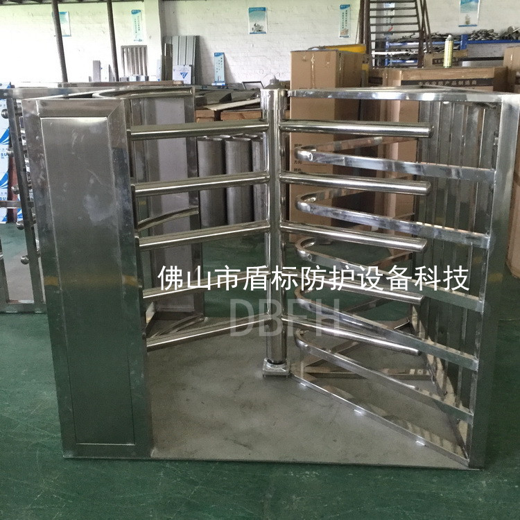 机场出入口人行通道转闸门 半高单向转闸 不锈钢梳状限流旋转门