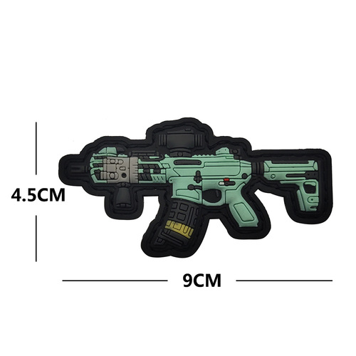 PVC soft glue Q version cartoon weapon gun armband Velcro morale patch patch backpack sticker