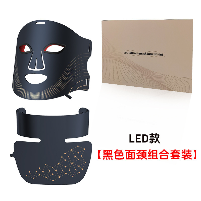光子美容器具 LED フェイスとネックの組み合わせセット 850 赤外線肌の若返りと浄化クロスボーダー美容光療法マスク|undefined