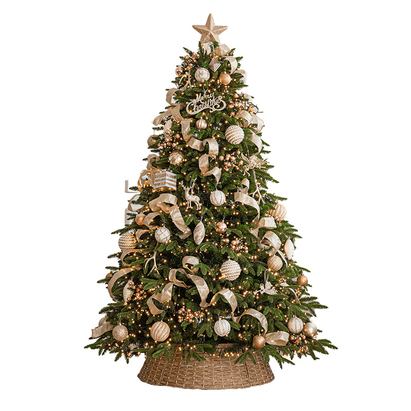 Nuevo paquete de árbol de Navidad de PE híbrido de lujo cifrado decoración para el hogar decoración de atmósfera decoración de gran tamaño