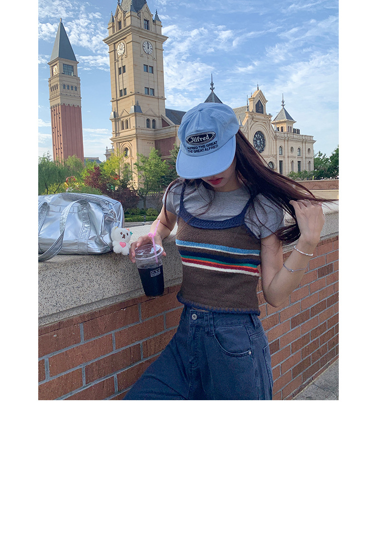 Rainbow Strap Crop Top - Style