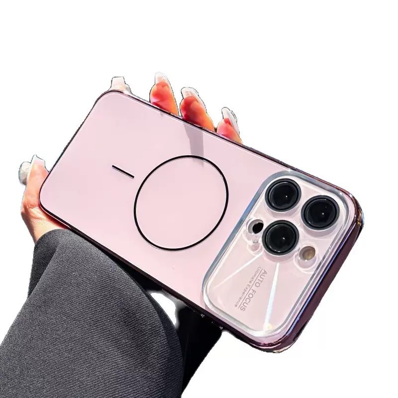 镭射镜头大视窗镜头适用iPhone16P手机壳细圈磁吸苹果12 15保护套|undefined