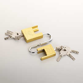包心锁业 半包梁挂锁 金色仿铜闪光铜锁头半包梁挂锁 四钥匙