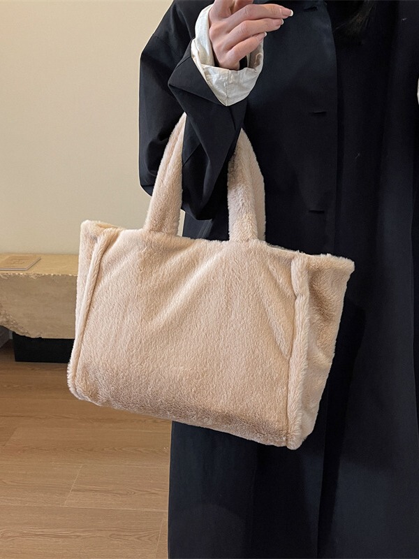 ぬいぐるみバッグ女性の毛毛バッグは、バッグの大容量の毛がふわふわしている2023秋冬の新しいファッションバッグです|undefined