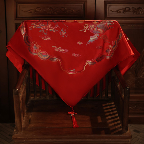Bride Wedding Hijab  New Xiuhe Clothing Accessories Chinese Wedding Hijab Retro Embroidered Red Veil